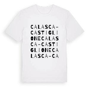 Calasca-Castiglione ordlek t-shirt – ekologisk bomull t-shirt från Pinshirt
