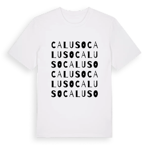 Caluso ordlek t-shirt – ekologisk bomull t-shirt från Pinshirt
