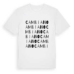 Cambiano ordlek t-shirt – ekologisk bomull t-shirt från Pinshirt