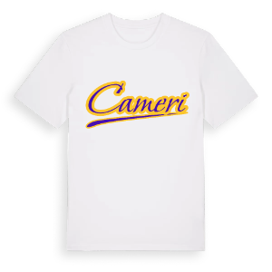 Cameri baseball t-shirt – ekologisk bomull t-shirt från Pinshirt