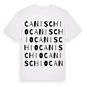 Canischio ordlek t-shirt – ekologisk bomull t-shirt från Pinshirt