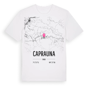Caprauna karta t-shirt – ekologisk bomull t-shirt från Pinshirt