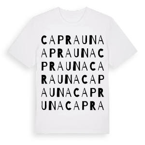 Caprauna ordlek t-shirt – ekologisk bomull t-shirt från Pinshirt