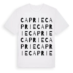 Caprie ordlek t-shirt – ekologisk bomull t-shirt från Pinshirt
