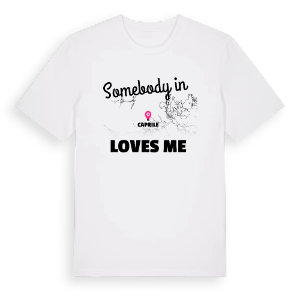 Någon i Caprile älskar mig t-shirt – ekologisk bomull t-shirt från Pinshirt