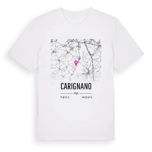 Carignano karta t-shirt – ekologisk bomull t-shirt från Pinshirt