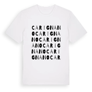 Carignano ordlek t-shirt – ekologisk bomull t-shirt från Pinshirt