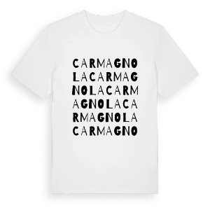 Carmagnola ordlek t-shirt – ekologisk bomull t-shirt från Pinshirt