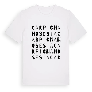 Carpignano Sesia ordlek t-shirt – ekologisk bomull t-shirt från Pinshirt