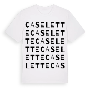 Caselette ordlek t-shirt – ekologisk bomull t-shirt från Pinshirt