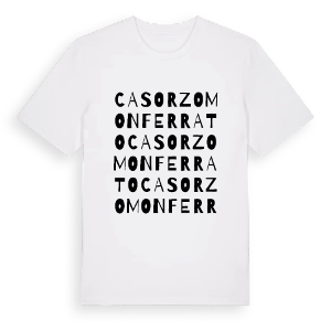 Casorzo Monferrato ordlek t-shirt – ekologisk bomull t-shirt från Pinshirt