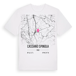 Cassano Spinola karta t-shirt – ekologisk bomull t-shirt från Pinshirt