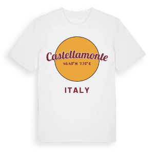 Castellamonte cirkel t-shirt – ekologisk bomull t-shirt från Pinshirt