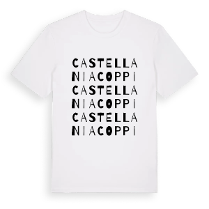 Castellania Coppi ordlek t-shirt – ekologisk bomull t-shirt från Pinshirt