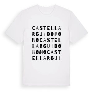 Castellar Guidobono ordlek t-shirt – ekologisk bomull t-shirt från Pinshirt