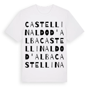 Castellinaldo d'Alba ordlek t-shirt – ekologisk bomull t-shirt från Pinshirt