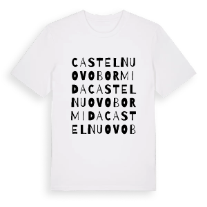 Castelnuovo Bormida ordlek t-shirt – ekologisk bomull t-shirt från Pinshirt