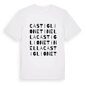 Castiglione Tinella ordlek t-shirt – ekologisk bomull t-shirt från Pinshirt