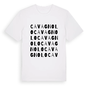 Cavagnolo ordlek t-shirt – ekologisk bomull t-shirt från Pinshirt