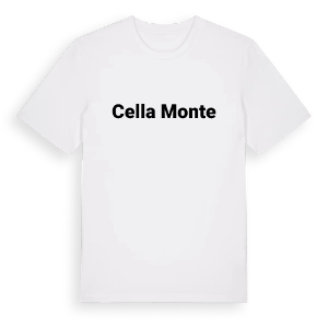 Cella Monte fetstil t-shirt – ekologisk bomull t-shirt från Pinshirt