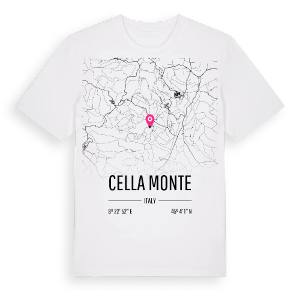 Cella Monte karta t-shirt – ekologisk bomull t-shirt från Pinshirt