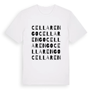Cellarengo ordlek t-shirt – ekologisk bomull t-shirt från Pinshirt