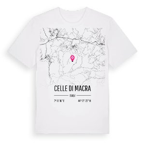 Celle di Macra karta t-shirt – ekologisk bomull t-shirt från Pinshirt