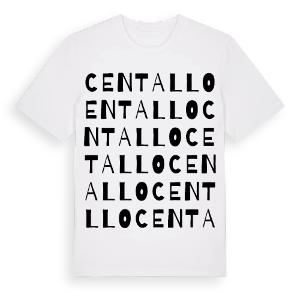 Centallo ordlek t-shirt – ekologisk bomull t-shirt från Pinshirt
