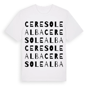 Ceresole Alba ordlek t-shirt – ekologisk bomull t-shirt från Pinshirt