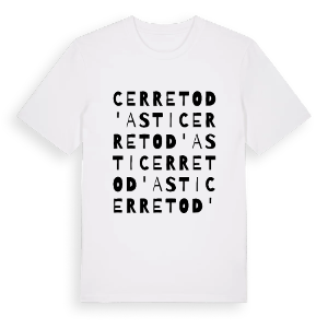 Cerreto d'Asti ordlek t-shirt – ekologisk bomull t-shirt från Pinshirt