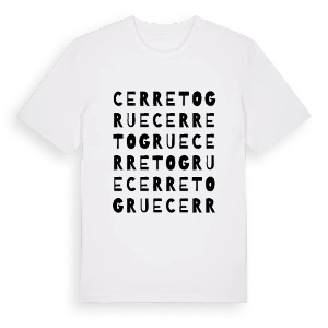 Cerreto Grue ordlek t-shirt – ekologisk bomull t-shirt från Pinshirt