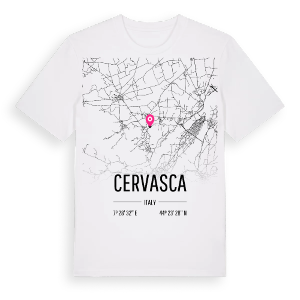 Cervasca karta t-shirt – ekologisk bomull t-shirt från Pinshirt