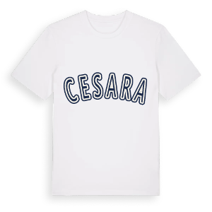 Cesara college t-shirt – ekologisk bomull t-shirt från Pinshirt