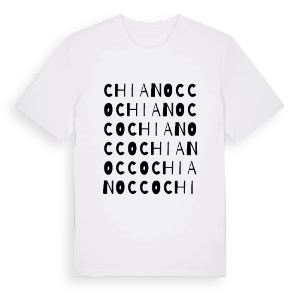 Chianocco ordlek t-shirt – ekologisk bomull t-shirt från Pinshirt