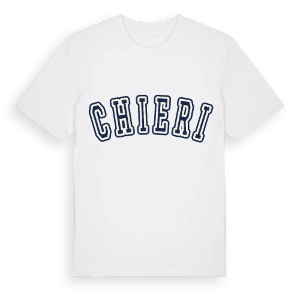Chieri college t-shirt – ekologisk bomull t-shirt från Pinshirt