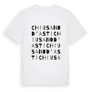 Chiusano d'Asti ordlek t-shirt – ekologisk bomull t-shirt från Pinshirt