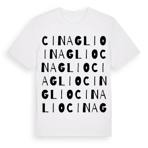 Cinaglio ordlek t-shirt – ekologisk bomull t-shirt från Pinshirt