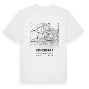 Circoscrizione 4 karta t-shirt – ekologisk bomull t-shirt från Pinshirt