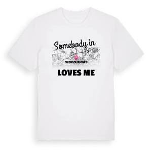 Någon i Circoscrizione 5 älskar mig t-shirt – ekologisk bomull t-shirt från Pinshirt