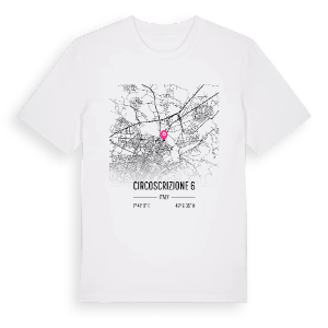 Circoscrizione 6 karta t-shirt – ekologisk bomull t-shirt från Pinshirt