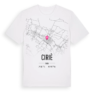 Ciriè karta t-shirt – ekologisk bomull t-shirt från Pinshirt
