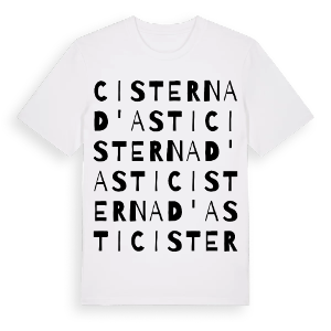 Cisterna d'Asti ordlek t-shirt – ekologisk bomull t-shirt från Pinshirt
