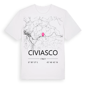 Civiasco karta t-shirt – ekologisk bomull t-shirt från Pinshirt