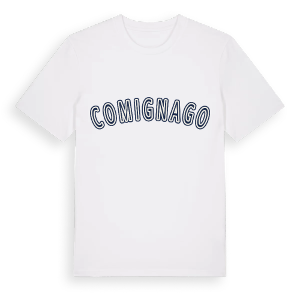 Comignago college t-shirt – ekologisk bomull t-shirt från Pinshirt
