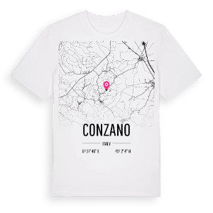 Conzano karta t-shirt – ekologisk bomull t-shirt från Pinshirt