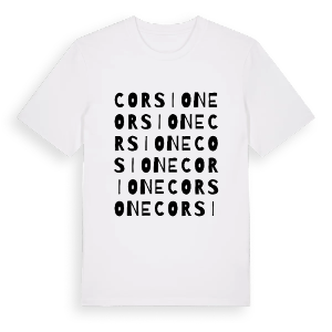 Corsione ordlek t-shirt – ekologisk bomull t-shirt från Pinshirt