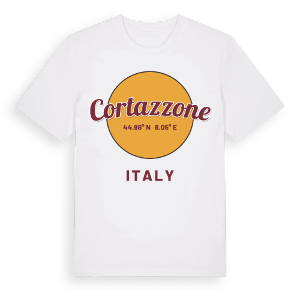 Cortazzone cirkel t-shirt – ekologisk bomull t-shirt från Pinshirt
