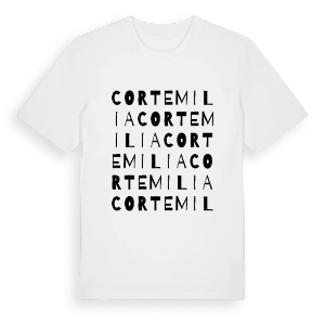 Cortemilia ordlek t-shirt – ekologisk bomull t-shirt från Pinshirt