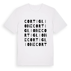 Cortiglione ordlek t-shirt – ekologisk bomull t-shirt från Pinshirt