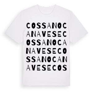 Cossano Canavese ordlek t-shirt – ekologisk bomull t-shirt från Pinshirt